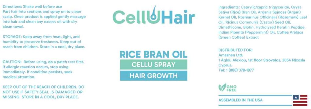 CelluHair Spray supplement facts