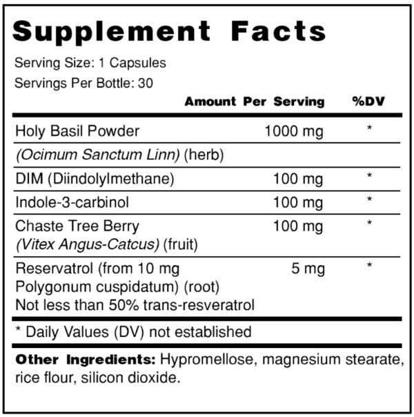 Estro Cleanse Plus Ingredients Supplement Facts